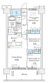 スカイグランデ津田沼 609 間取り図
