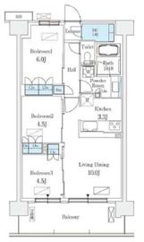 スカイグランデ津田沼 910 間取り図
