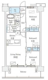 スカイグランデ津田沼 911 間取り図