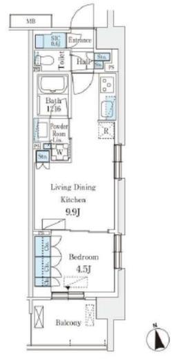 スカイグランデ津田沼 924 間取り図
