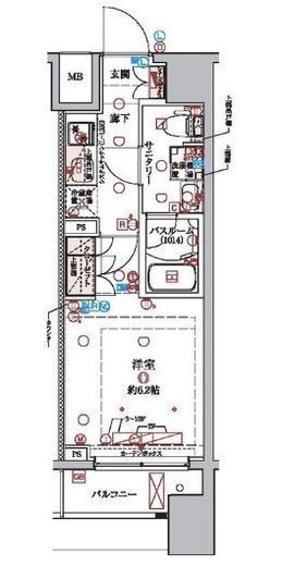 ラクラス横浜 607 間取り図