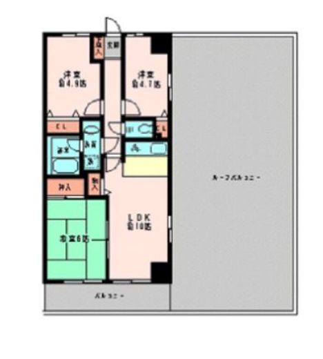 ガーデンシティ金沢文庫 719 間取り図