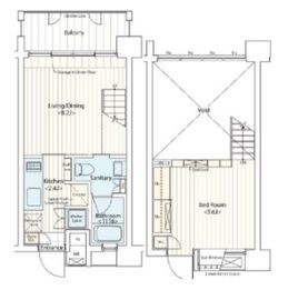 ドゥーエ新丸子 707 間取り図