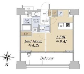 プレミスト代々木大山 6階 間取り図