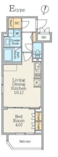 クレストコート池上六丁目 308 間取り図