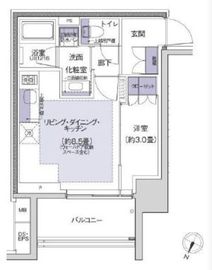 プラウド横浜阪東橋 10階 間取り図