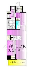 デュオステージ北千住Ⅱ 5階 間取り図