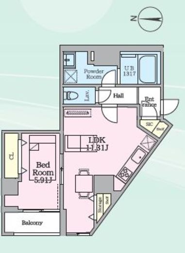 Daiwaグレイスメゾン亀戸 103 間取り図