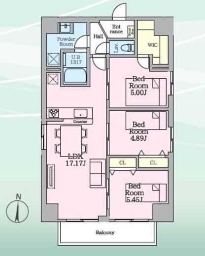 Daiwaグレイスメゾン亀戸 601 間取り図