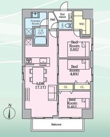 Daiwaグレイスメゾン亀戸 701 間取り図