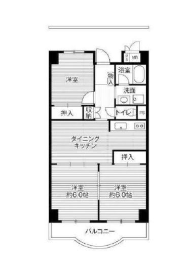 ビレッジハウス芝浦タワー 1-1106 間取り図