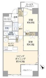 ザ・マジェスティコート目黒 13階 間取り図