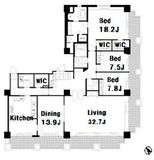 城山トラストコート E812 間取り図