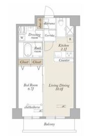 グランディアラフィーネ 402 間取り図