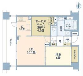クリオ浅草参番館 7階 間取り図