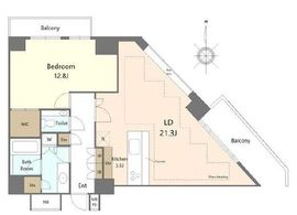ルネッサンスタワー上野池之端 37階 間取り図