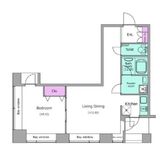 レジディアタワー麻布十番 1204 間取り図