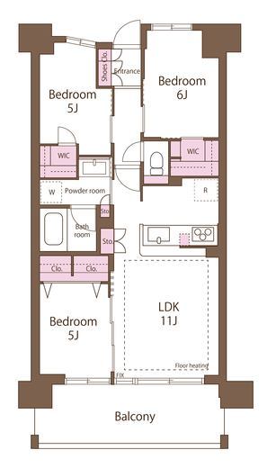 オークプレイス豊洲 8階 間取り図