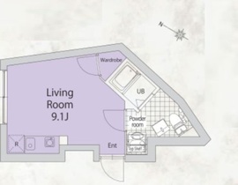ノゾミオプレミア目黒 201 間取り図