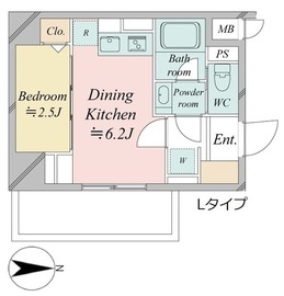ドゥーエ王子神谷 805 間取り図