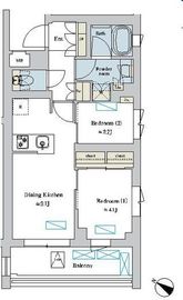 ブリリアイスト洗足池の杜 401 間取り図