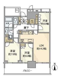 ベイズタワー＆ガーデン 3階 間取り図
