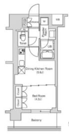 エミリブ鷺ノ宮 208 間取り図