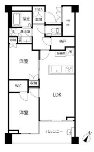 フィールド川和 202 間取り図
