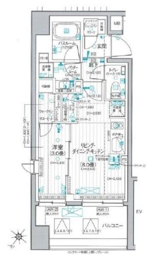 デュオステージ横濱桜木町 11階 間取り図