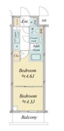 ドゥーエ新横浜 1118 間取り図