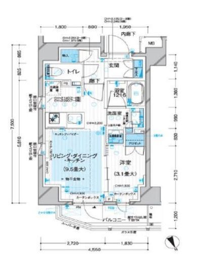 ルジェンテ早稲田 5階 間取り図