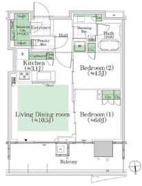 HARUMI FLAG PARK VILLAGE T棟 (晴海フラッグ パークヴィレッジ T棟) 28階 間取り図