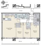 HARUMI FLAG SUN VILLAGE T棟 (晴海フラッグ サンヴィレッジ T棟) 48階 間取り図