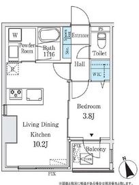 コージーコート谷中 302 間取り図