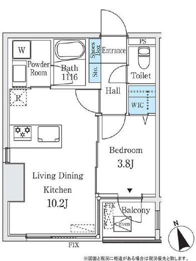 コージーコート谷中 402 間取り図