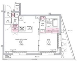 リテラス川崎ウエスト 302 間取り図
