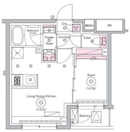 リテラス川崎ウエスト 323 間取り図