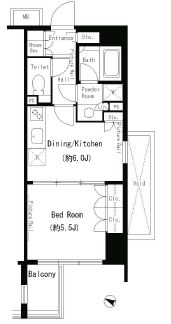 パークアクシス目黒本町 502 間取り図