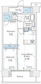 ハビテ本厚木 802 間取り図