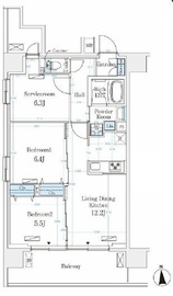 ハビテ本厚木 1203 間取り図