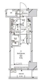 ラフィスタ川崎Ⅱ 6階 間取り図
