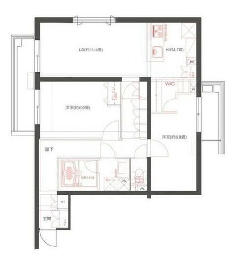 インプルーブ外苑 202 間取り図