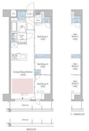 アーバネックス早稲田 902 間取り図