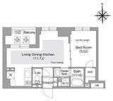 コンフォリア・リヴ文京護国寺 304 間取り図