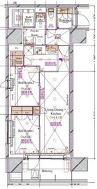 ブランシエスタ浅草蔵前 804 間取り図