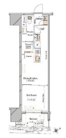 ブランシエスタ浅草蔵前 807 間取り図