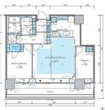 パークタワー勝どきミッド/サウス 37階 間取り図