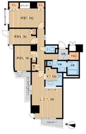KDXレジデンス千駄木 9階 間取り図
