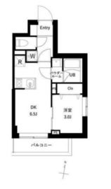 プレセダン千駄木 206 間取り図