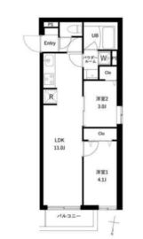 プレセダン千駄木 401 間取り図